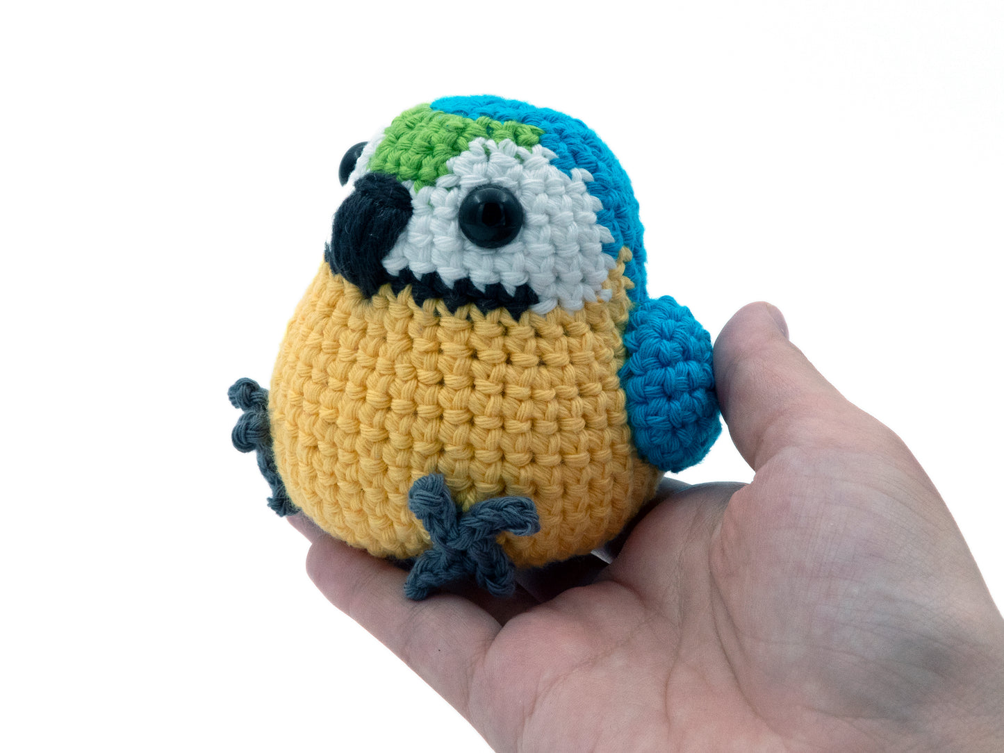 Crochet Pattern: Blue and Gold Macaw