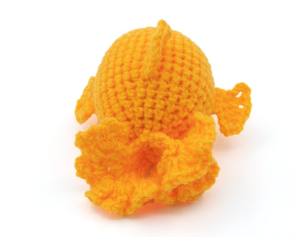 amigurumi crochet goldfish pattern close up of tail fin