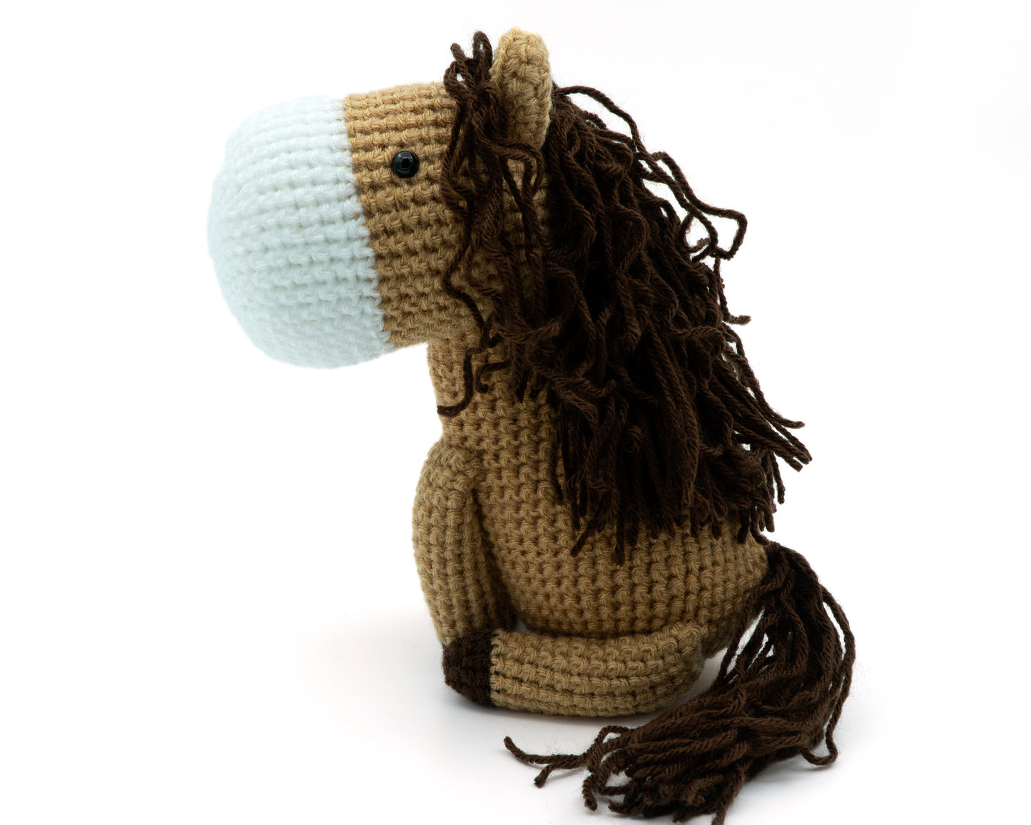 amigurumi crochet equine pattern bundle side view of horse