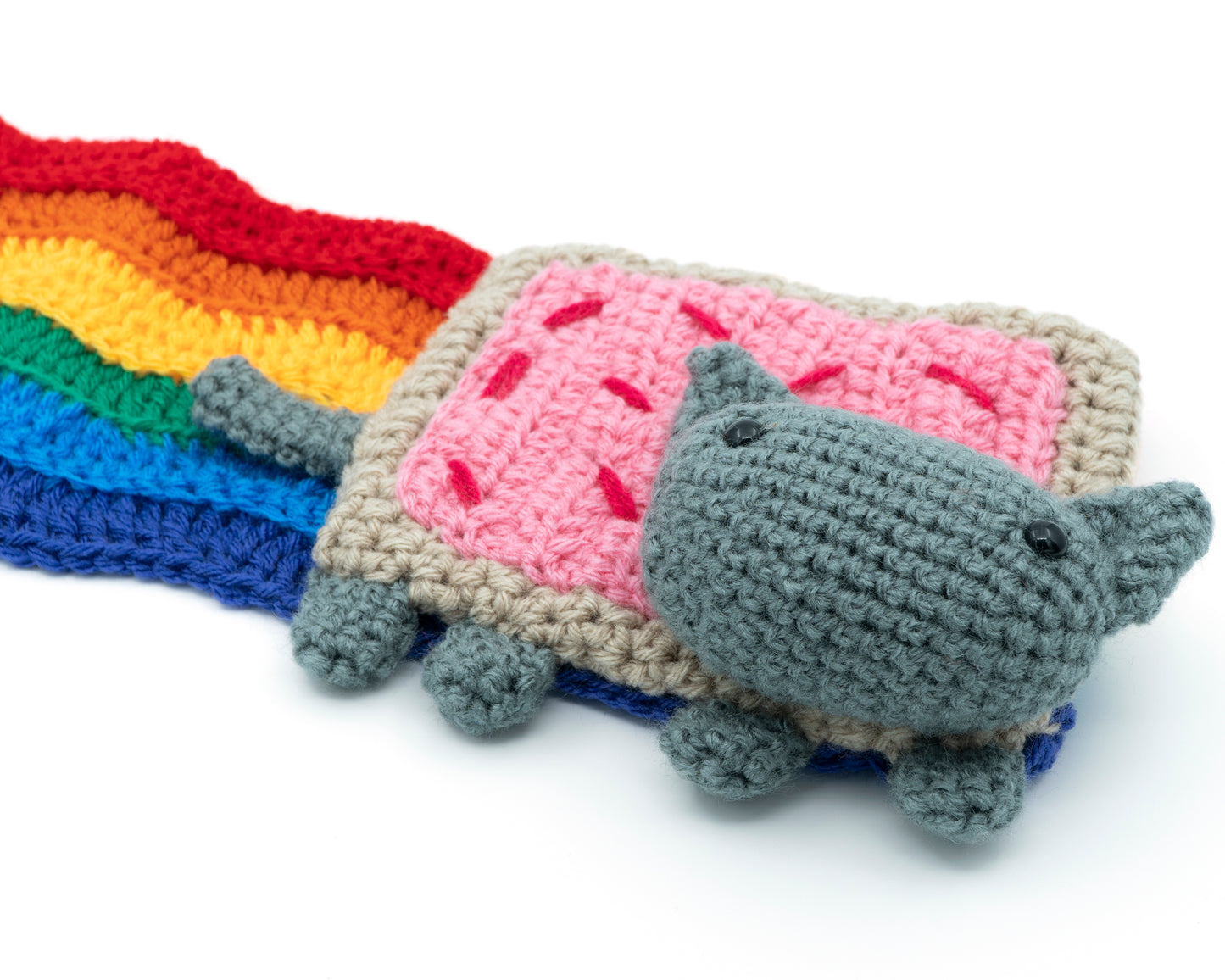 amigurumi crochet nyan cat scarf pattern rainbow poptart kitty