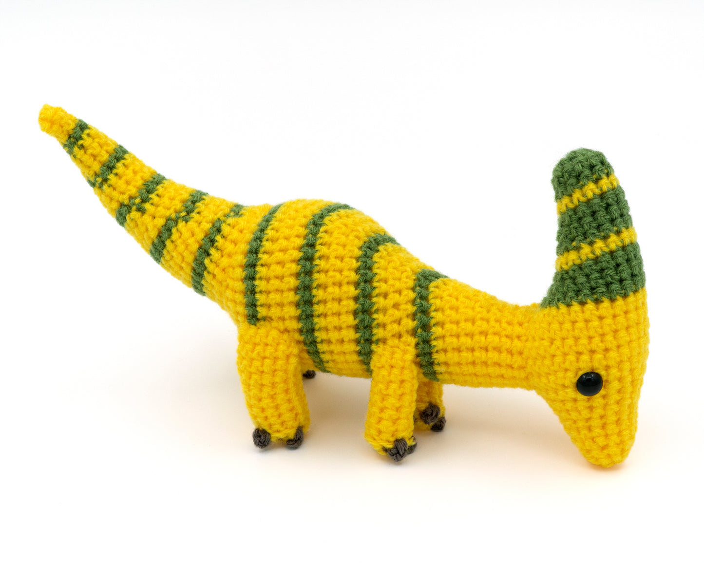 amigurumi crochet parasaurolophus pattern eating