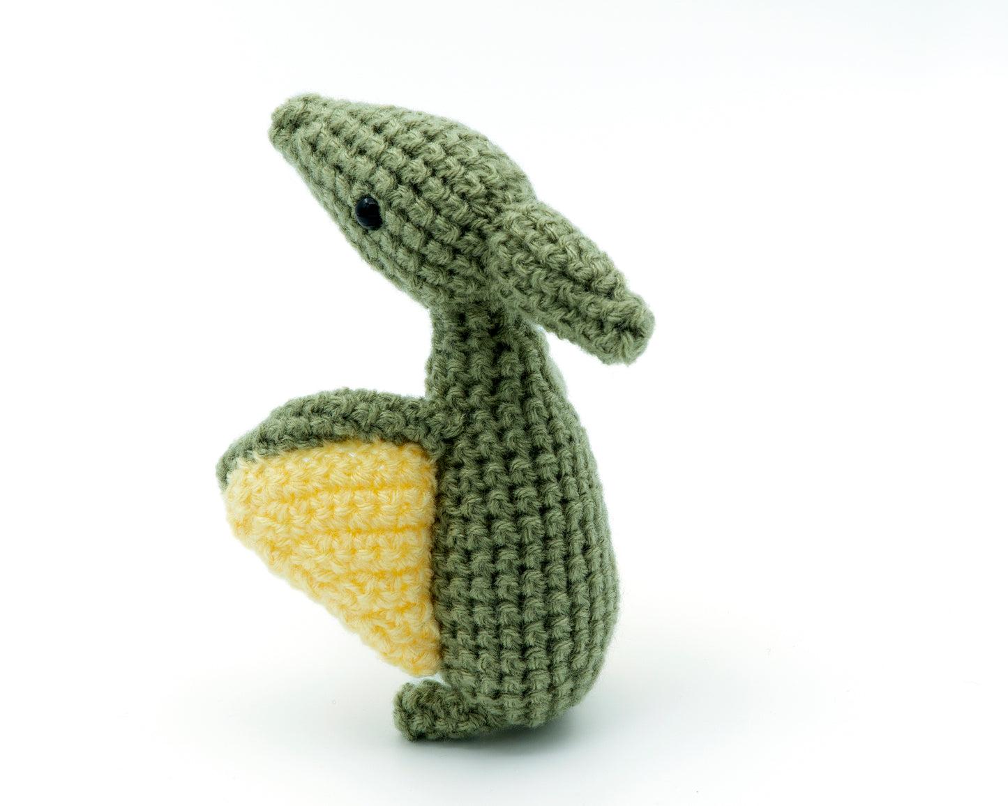 amigurumi crochet pterodactyl pattern side view