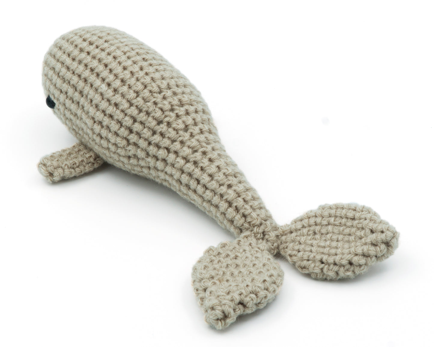 amigurumi crochet whale pattern close up of tail