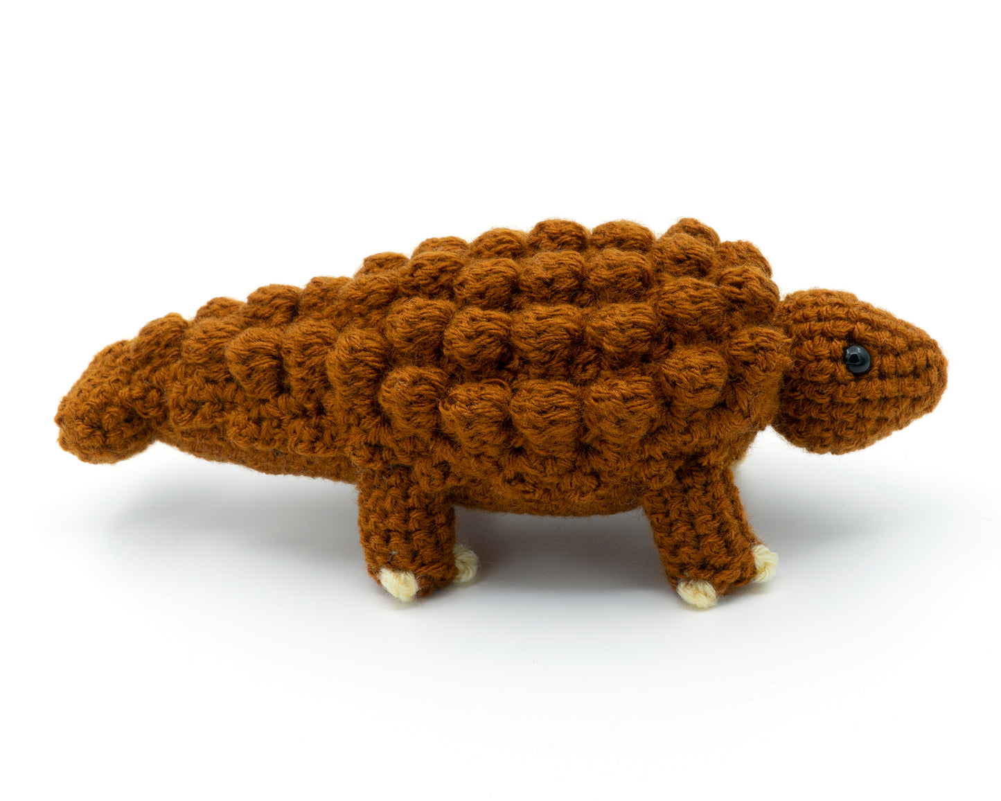 amigurumi crochet ankylosaurus pattern side view