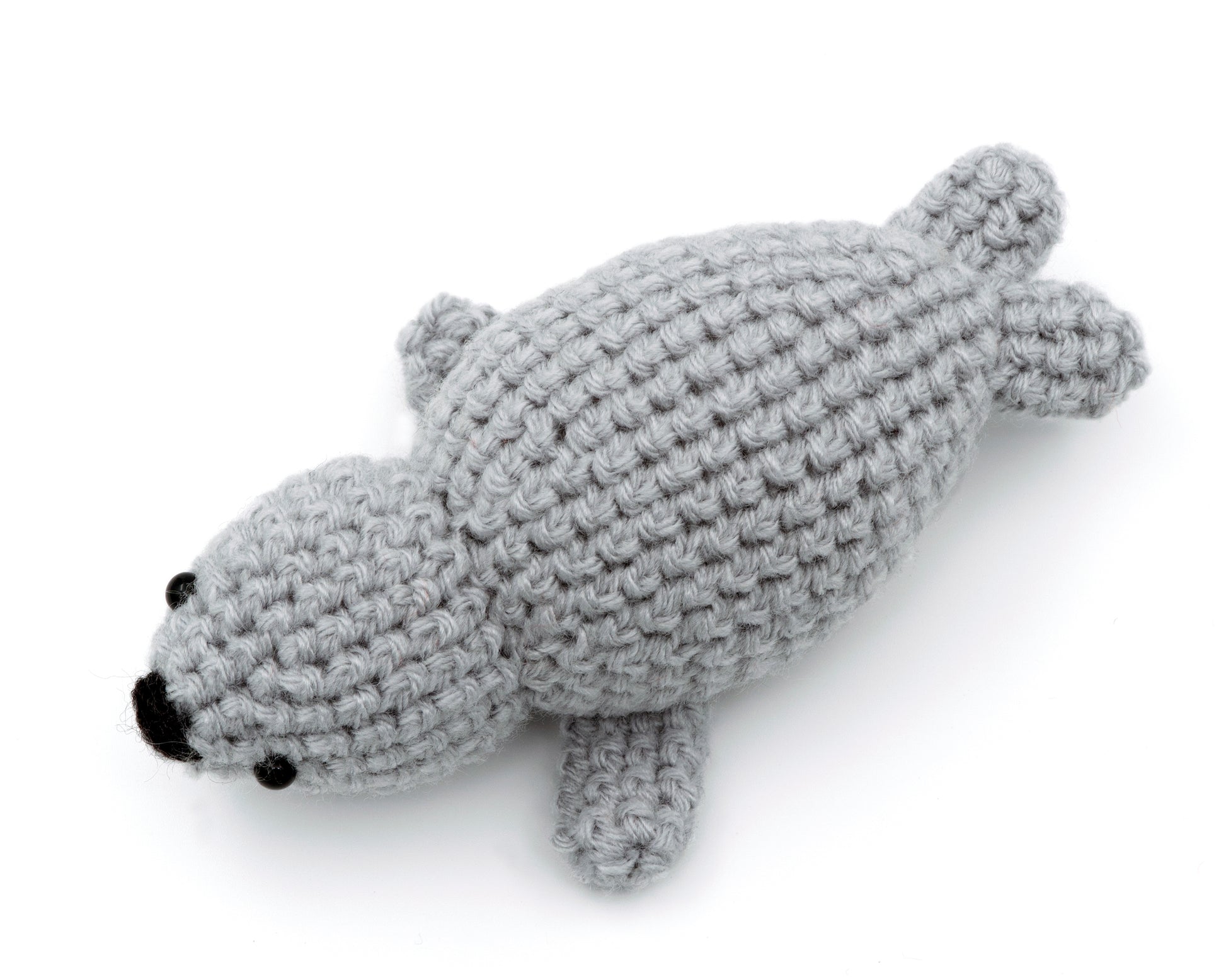 amigurumi crochet baby seal pattern top view