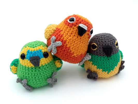 Crochet Pattern Bundle: Parrots #5