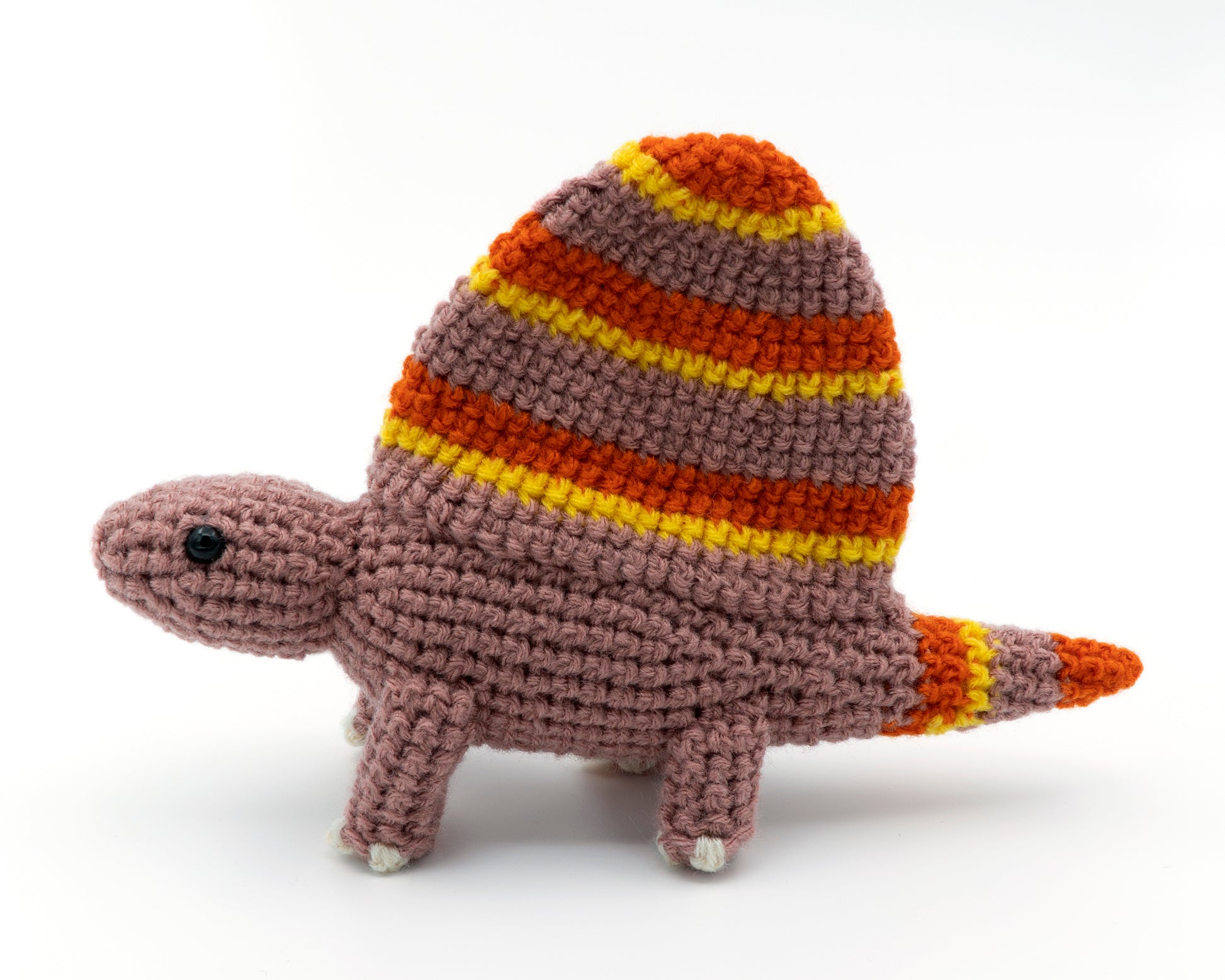 amigurumi crochet dimetrodon dinosaur pattern side view