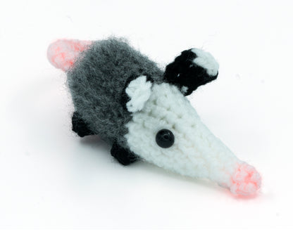 amigurumi crochet baby opossum pattern front