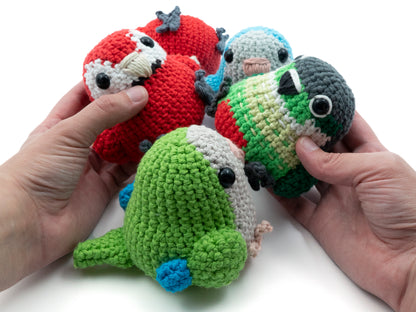 Crochet Pattern Bundle: Parrots #3
