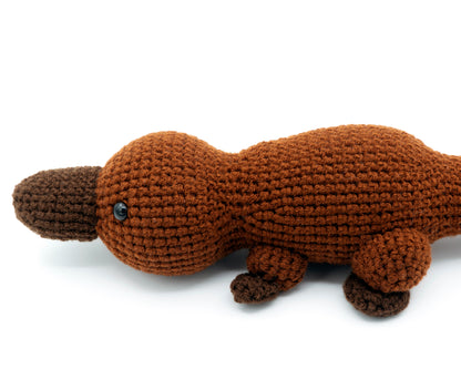 amigurumi crochet platypus pattern side view
