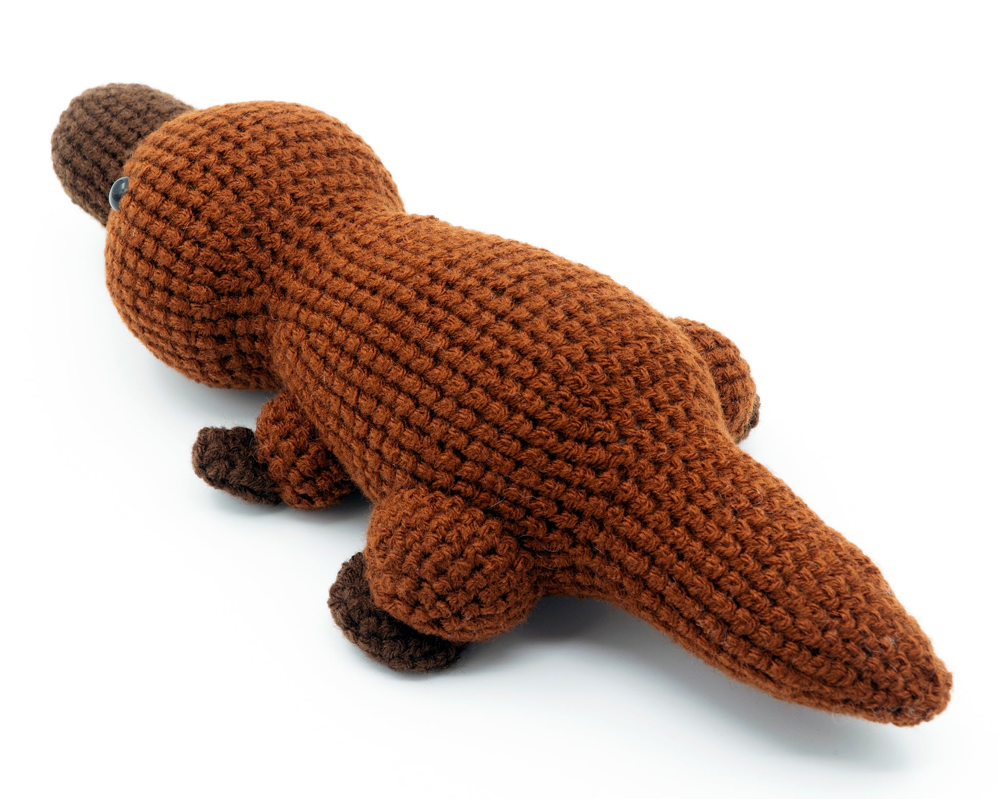 amigurumi crochet platypus pattern back view